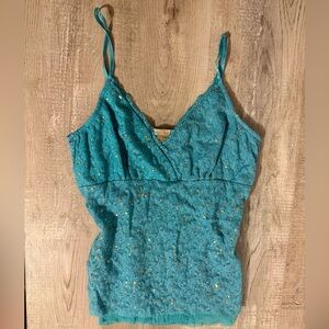 Teal Lace Women's Top